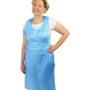 Disposable Blue Aprons |One Size Fits All |Flat Pack| 16 Microns Polyethylene| Waterproof| Care| Medical| Catering| Cleaning| Painting, Hairdressers| Home| Industry