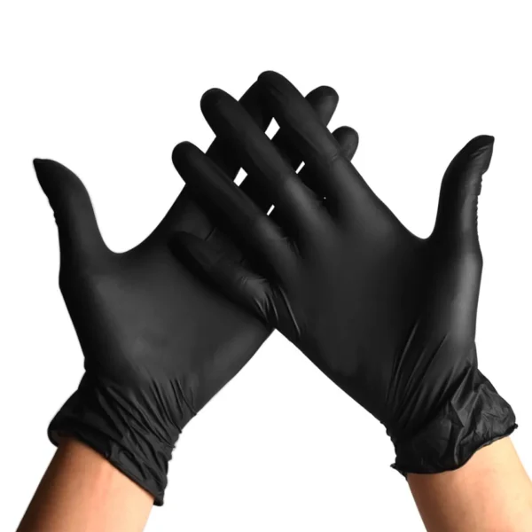 100 DTS Black Nitrile Disposable Examination Gloves Powder Free, Food, Care, Hair & Beauty, Industry, Cleaning (Box of 100 gloves)
